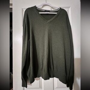 Mens Lands End V Neck Lightweight Sweater 100% Supima Cotton Size XXL